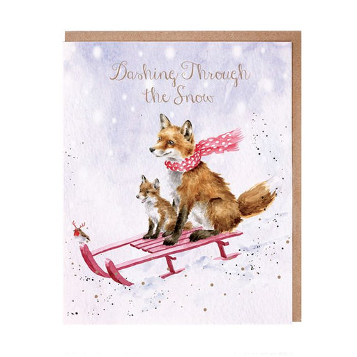 Wrendale Greeting Card The Sleigh Ride - Bear Country Kitchen