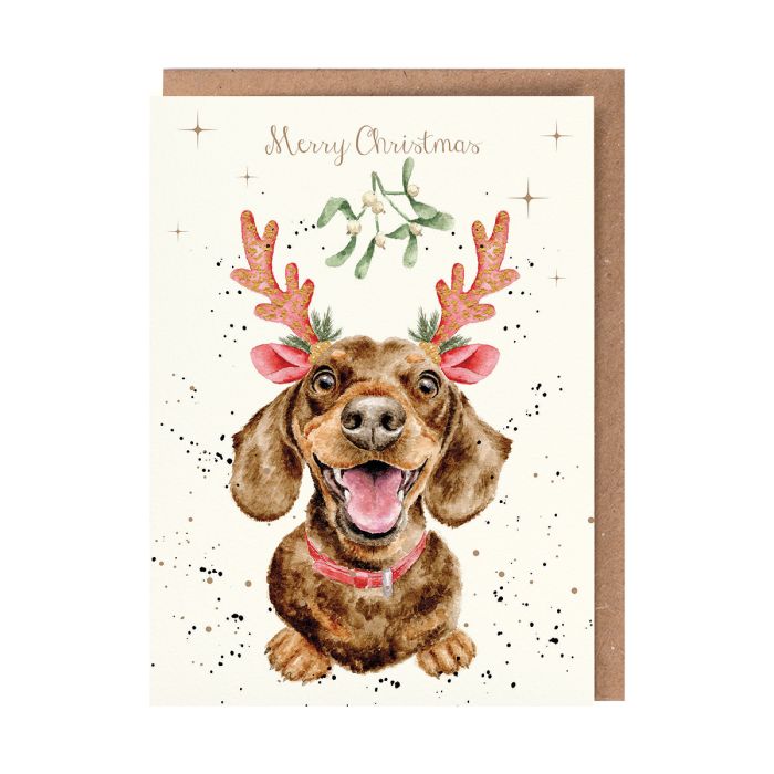 Wrendale Greeting Card Mistletoe And Barks