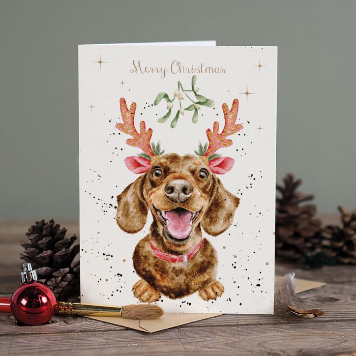 Wrendale Greeting Card Mistletoe And Barks
