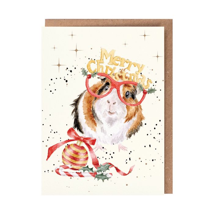 Wrendale Greeting Card Christmas Guniea Pig