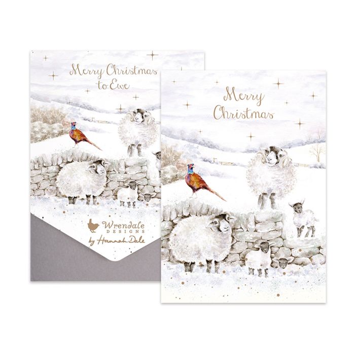 Wrendale Christmas Card Pack Of 8 Merry Christmas And Ewe (Sheep)