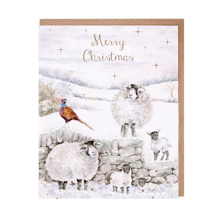 Wrendale Christmas Card Pack Of 8 Merry Christmas And Ewe (Sheep)