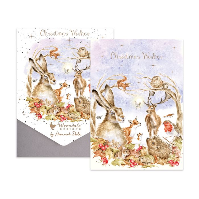 Wrendale Christmas Card Pack Of 8 Walking In A Winter Woodland