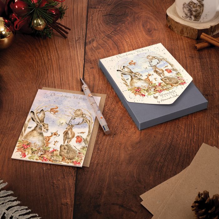 Wrendale Christmas Card Pack Of 8 Walking In A Winter Woodland