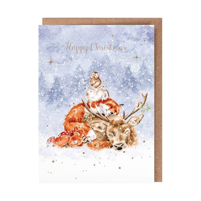 Wrendale Christmas Card Pack Of 8 Comfort & Joy - Bear Country Kitchen