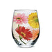 Abbott Gerbera Daisy Stemless Wine Glass - Bear Country Kitchen