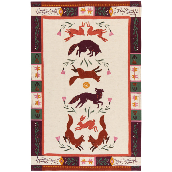 Danica Studio Linen Blend Dishtowel Set Of 2 Folktale - Bear Country Kitchen