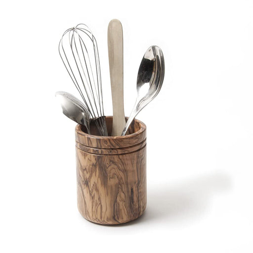 Berard Olive Wood Utensil Holder - Bear Country Kitchen