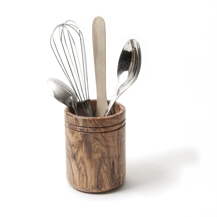 Berard Olive Wood Utensil Holder - Bear Country Kitchen