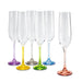Bohemia Crystal Champagne Flute Set Of 6 Assorted - Bear Country Kitchen