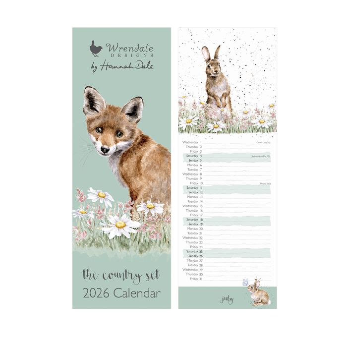 Wrendale Slim Calendar The Country Set - Bear Country Kitchen