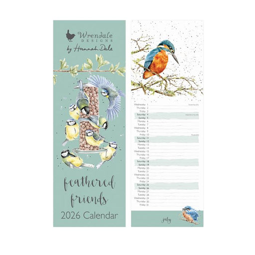 Wrendale Slim Calendar Feathered Friends - Bear Country Kitchen