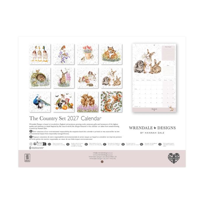 Wrendale 2027 Calendar The Country Set