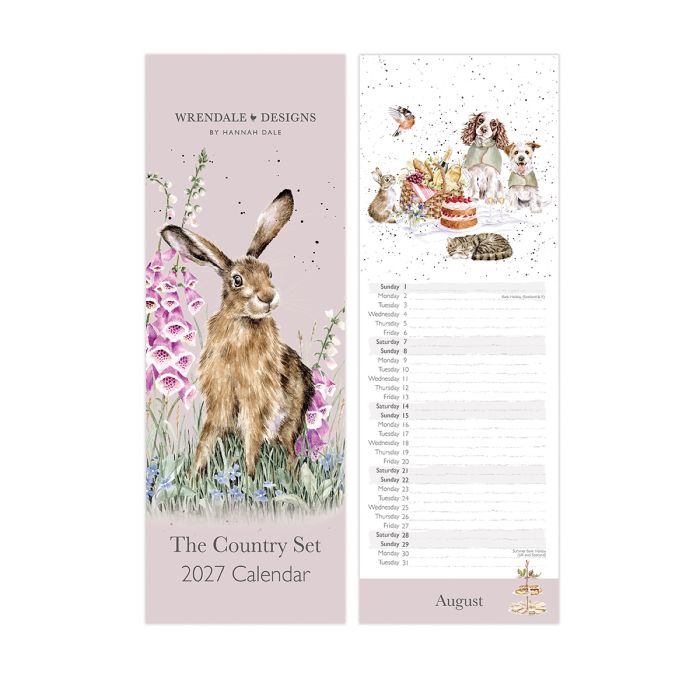 Wrendale 2027 Slim Calendar The Country Set