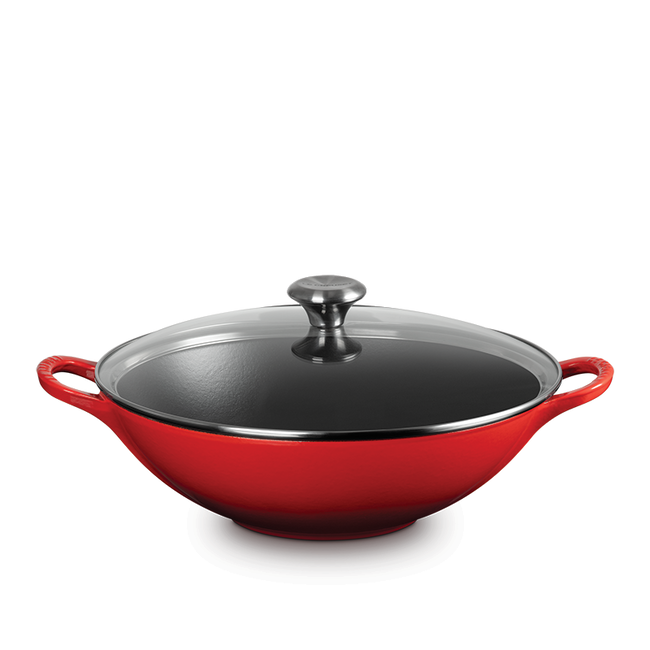 Le Creuset Wok With Glass Lid 4.8L - Bear Country Kitchen