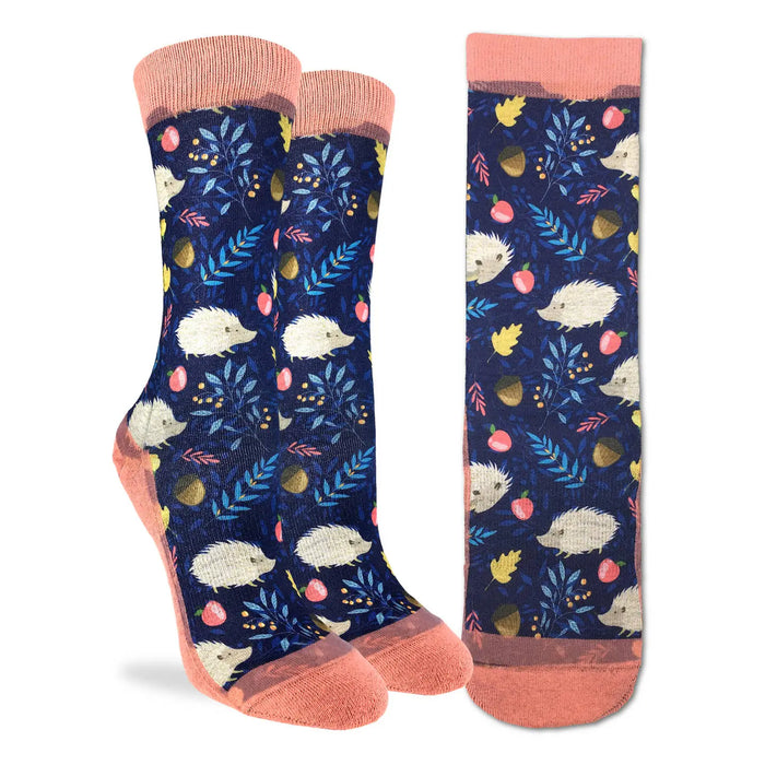 Good Luck Sock Active Fit Women White Hedgehogs