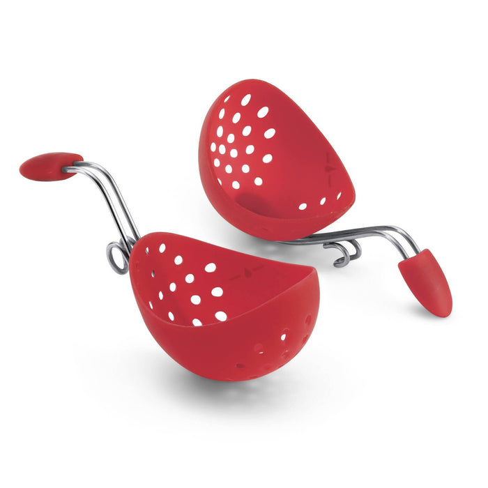 Cuisipro Silicone Egg Poacher Set/2 Red - Bear Country Kitchen