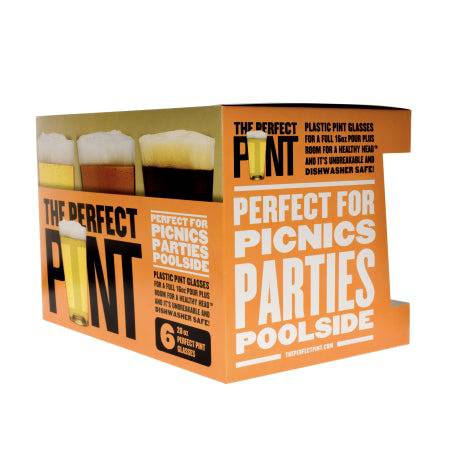 The Perfect Pint Glass 600ML/ 20OZ Set/ 6 - Bear Country Kitchen