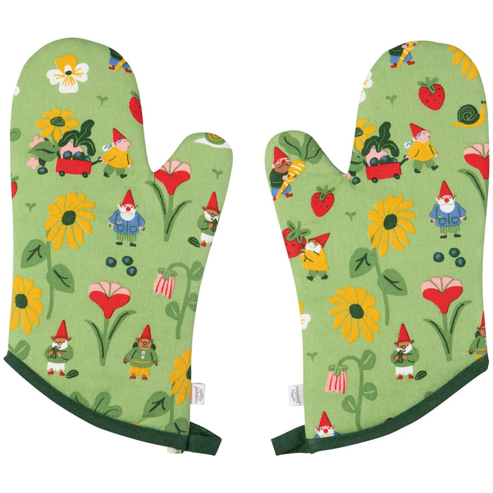 Danica Jubilee Set Of 2 Oven Mitts Gnome Grown - Bear Country Kitchen