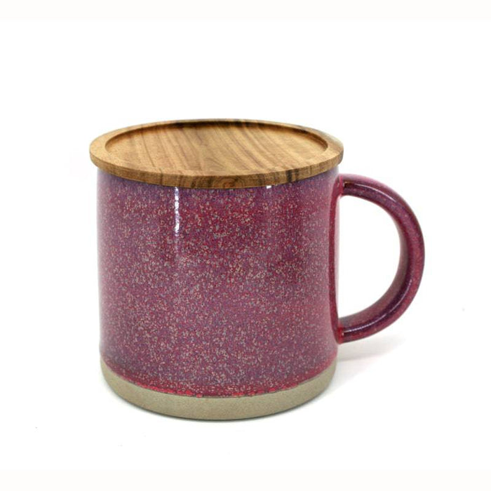 BIA Reactive Glaze Mug with Acacia Lid - Bear Country Kitchen