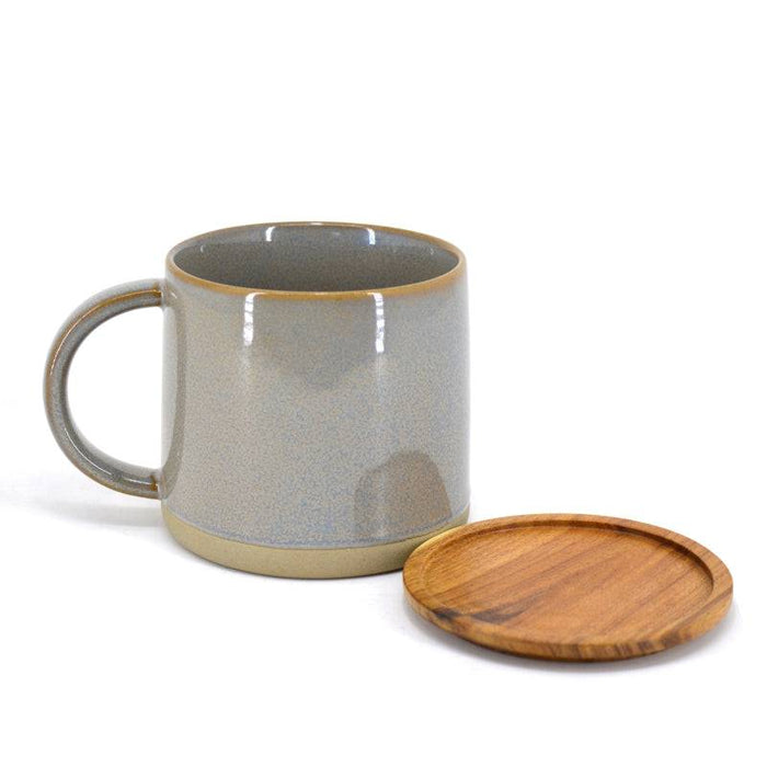 BIA Reactive Glaze Mug with Acacia Lid - Bear Country Kitchen