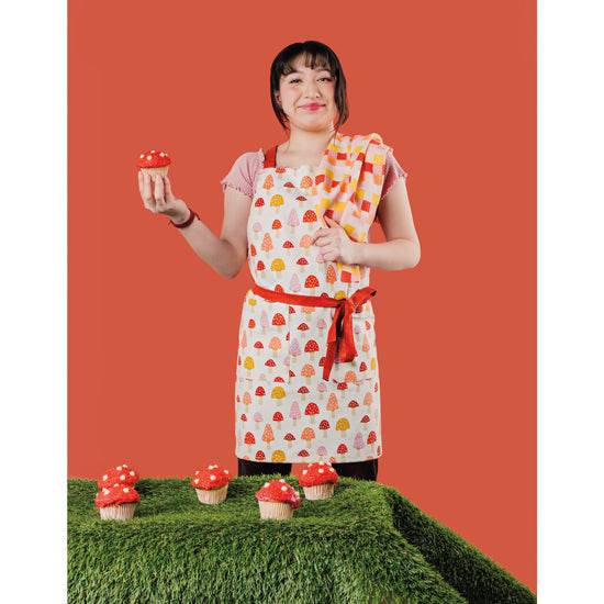 Danica Jubilee Packaged Apron & Dishtowel Toadstool - Bear Country Kitchen