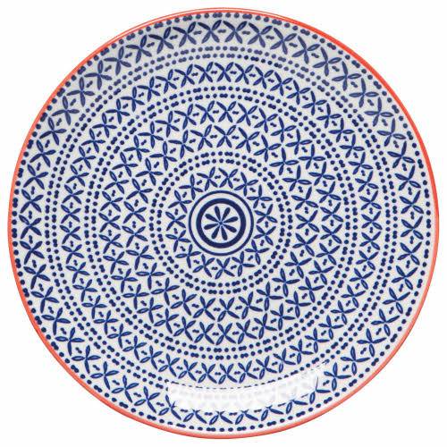 Danica Appetizer Plate Blue Cross - Bear Country Kitchen