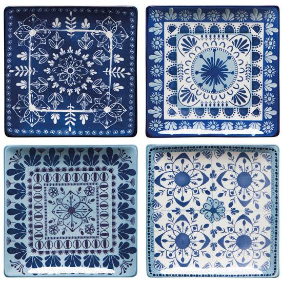 Danica Heirloom Set Of 4 Square Plates Porto - Bear Country Kitchen