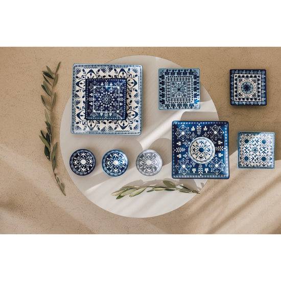 Danica Heirloom Set Of 4 Square Plates Porto - Bear Country Kitchen