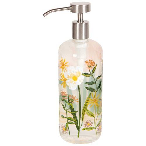 Danica Glass Soap Pump Bees & Blooms - Bear Country Kitchen