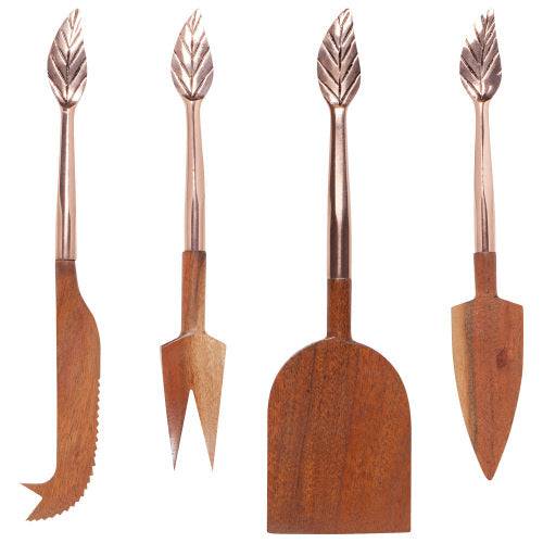 Danica Heirloom Cheese Knives Acacia Rose Gold - Bear Country Kitchen