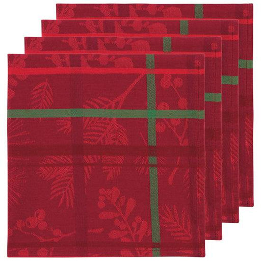 Danica Now Designs Set Of 4 Jacquard Napkins Winterberry - Bear Country Kitchen