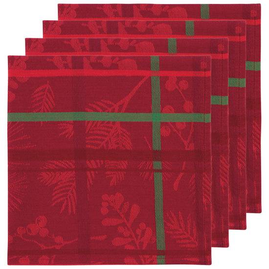 Danica Now Designs Set Of 4 Jacquard Napkins Winterberry - Bear Country Kitchen