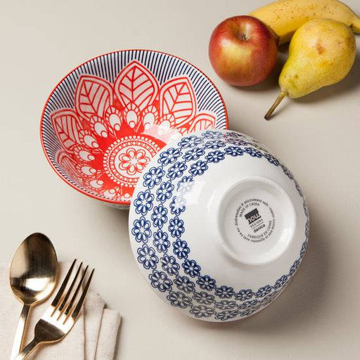 Danica 6" Stamped Bowl - Red Floral - Bear Country Kitchen