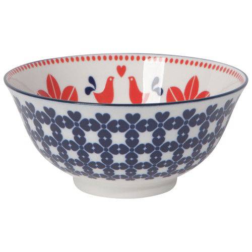 Danica Now Design 6" Stamped Bowl - Red Navy Bird - Bear Country Kitchen