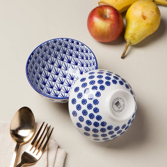 Danica Now Design 4" Stamped Bowl - Blue Dots - Bear Country Kitchen