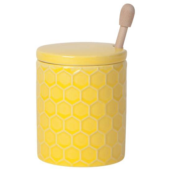 Danica Honey Pot With Dipper Honeycomb - Bear Country Kitchen