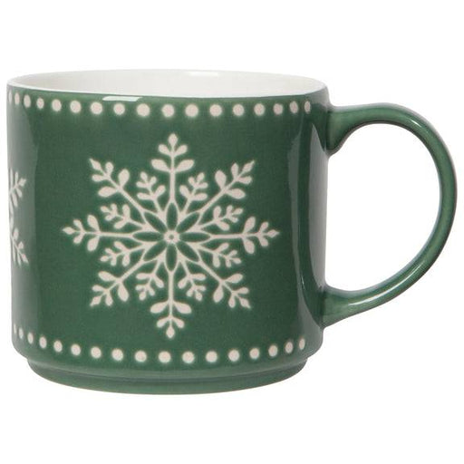 Danica Now Design Stacking Mug Good Tidings - Green Snowflake - Bear Country Kitchen