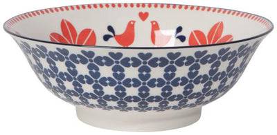 Danica Now Designs 8" Bowl - Navy Red Bird - Bear Country Kitchen
