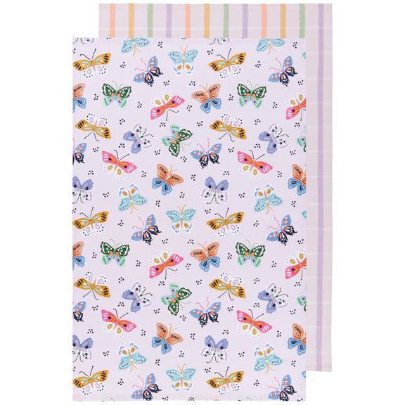 Danica Jubilee Set Of 2 Dishtowels Flutter By - Bear Country Kitchen