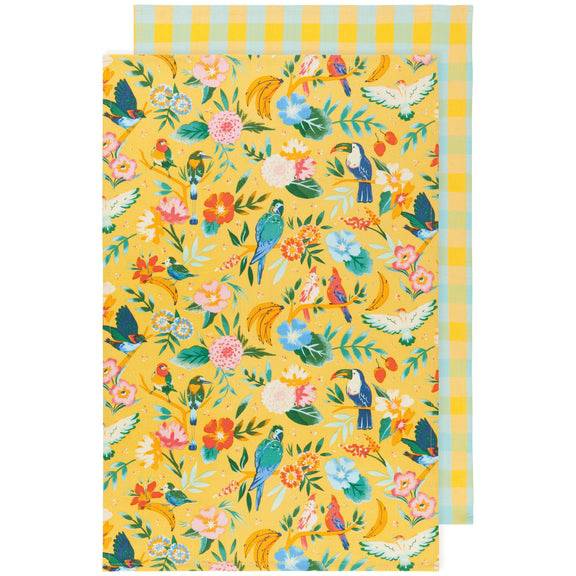Danica Jubilee Set Of 2 Dishtowels Tropical Trove - Bear Country Kitchen