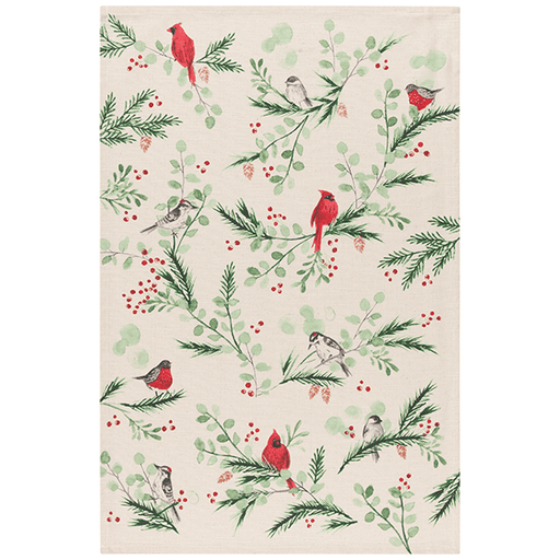 Danica Now Design Printed Dishtowel - Forest Birds - Bear Country Kitchen