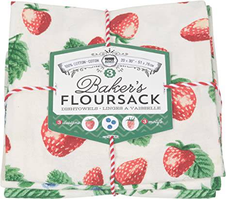 Danica Now Designs S/3 Floursack - Berry Patch - Bear Country Kitchen