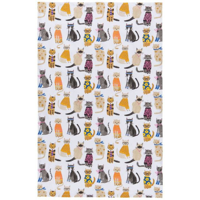 Danica Jubilee Printed Dishtowel Feline Fine - Bear Country Kitchen