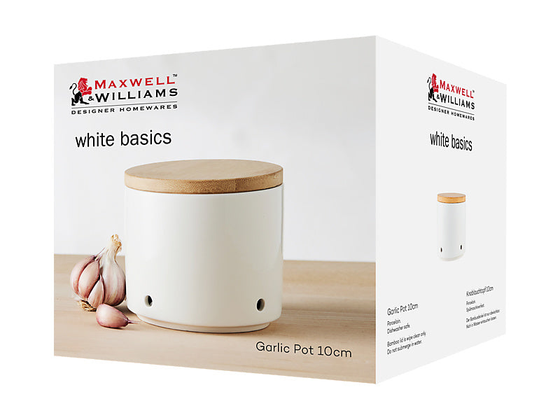 Maxwell Williams White Basics Garlic Pot - Bear Country Kitchen