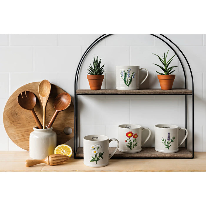 Danica Now Designs Floral Embossed Mug Daisy - Bear Country Kitchen