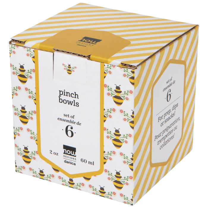 Danica Now Design Shaped Pinch Bowls Set Of 6 Bee Garden - Bear Country Kitchen