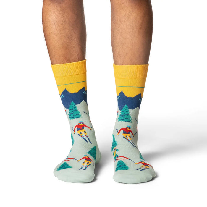Good Luck Sock Crew Men Skiing
