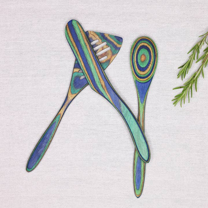 Island Bamboo Pakka Small Spoon Peacock - Bear Country Kitchen
