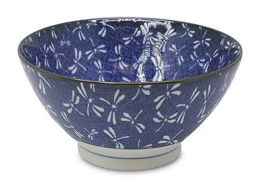 EMF Japanese Porcelain Ramen Bowl Blue Dragonfly 7" - Bear Country Kitchen